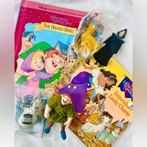 Vintage 90s Disney Hunchback of Notre Dome Lot | Burger King Toys Kids Books